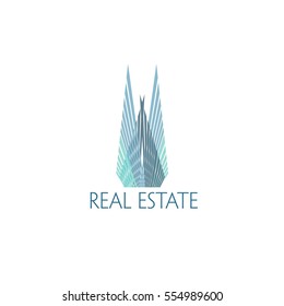 Logo template real estate, apartment, condo, house, rental, business. brand, branding, logotype, company, corporate, identity. Clean, modern and elegant style design
