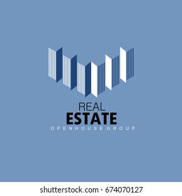 Logo template real estate, apartment, condo, house, rental, business. brand, branding, logotype, company, corporate, identity. Clean, modern and elegant style design.
