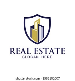 Logo template real estate, building, apartment, condo, house, rental, business. brand, Clean, modern and elegant style design