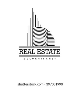 Logo template real estate,  Clean, modern and elegant style design