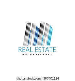 Logo template real estate, Clean, modern and elegant style design