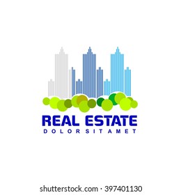 Logo template real estate,  Clean, modern and elegant style design