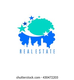 Logo template real estate, Clean, modern and elegant style design