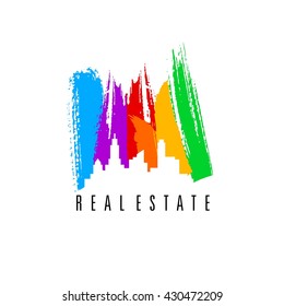 Logo template real estate, Clean, modern and elegant style design