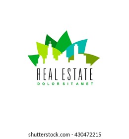 Logo template real estate, Clean, modern and elegant style design