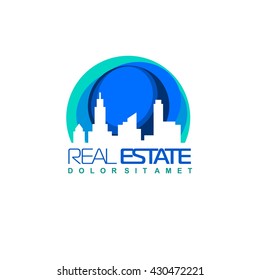 Logo template real estate, Clean, modern and elegant style design
