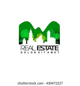 Logo template real estate, Clean, modern and elegant style design
