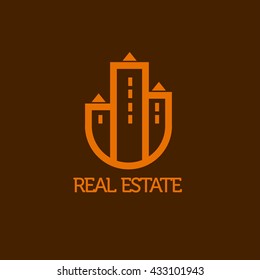 Logo template real estate, Clean, modern and elegant style design