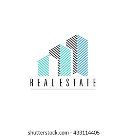 Logo template real estate, Clean, modern and elegant style design