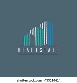 Logo template real estate, Clean, modern and elegant style design