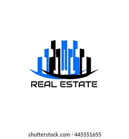 Logo template real estate. Clean, modern and elegant style design