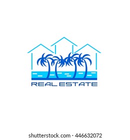 Logo template real estate. Clean, modern and elegant style design