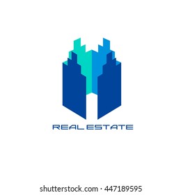 Logo template real estate, Clean, modern and elegant style design