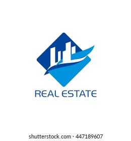 Logo template real estate, Clean, modern and elegant style design