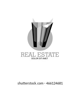 Logo template real estate, Clean, modern and elegant style design