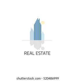 Logo template real estate, Clean, modern and elegant style design