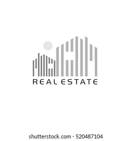 Logo template real estate, Clean, modern and elegant style design