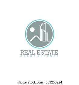 Logo template real estate, Clean, modern and elegant style design