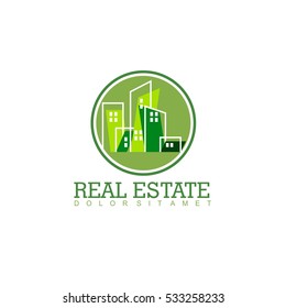 Logo template real estate, Clean, modern and elegant style design