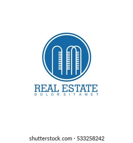 Logo template real estate, Clean, modern and elegant style design
