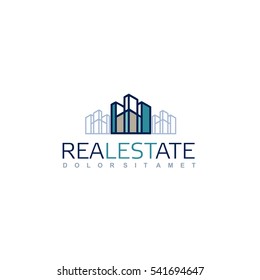 Logo template real estate, Clean, modern and elegant style design