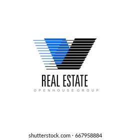 Logo template real estate,   Clean, modern and elegant style design.