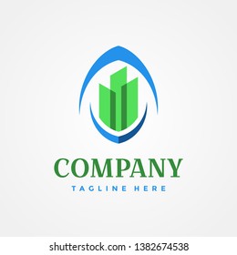 Logo Template for real estate or construction company with sense of modern and high class