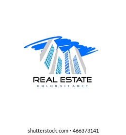 Logo template real estate, corporate, identity. Clean, modern and elegant style design