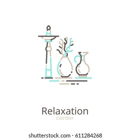 Logo template - Relaxation center. EPS 10 Isolated object.