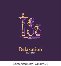 Logo template - Relaxation center. EPS 10 Isolated object.
