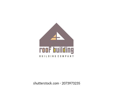 Logo template for roof building company