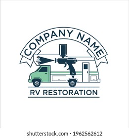 logo template for rv and camper van restoration.