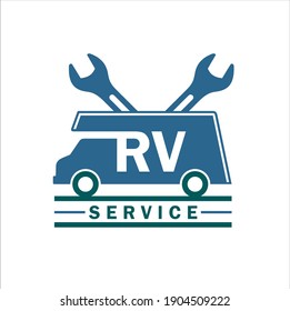 logo template for RV service, RV maintenance.