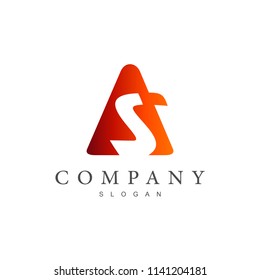 AS Logo Template, SA Logo Template, Letter And letter S Logo Design Template