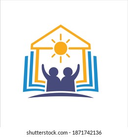 logo template for school institutions. vector art.