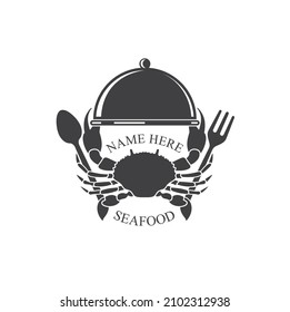 logo template for seafood restaurant, vector art.