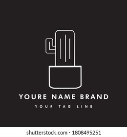 The logo template is in the shape of a cactus plant, perfect for brands or logos of companies or organizations