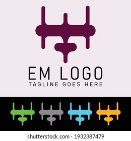 LOGO TEMPLATE OF SHAPE (EM) THAT IS REALLY UNIQUE