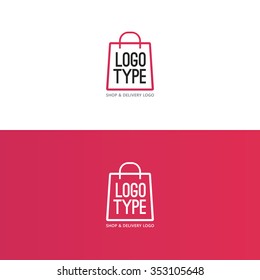 Logo template - shopping. Design concept for online store.