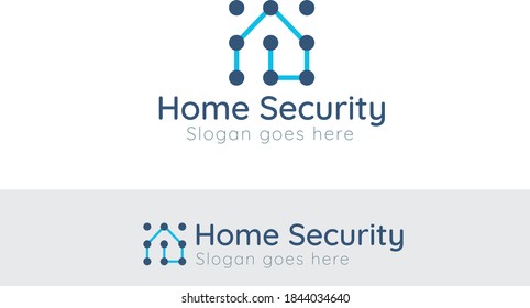 
Logo template shows a tactile unlock pattern on a house shape.