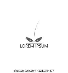 Logo Template. Simple seed logo spreading with leaves