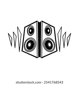 Logo-Vorlage mit Soundsystem-Symbol