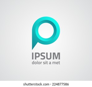 Logo template speech bubble or map point, chat, social network, ubication, position, destination, brand, branding, logotype, corporate, identity. Clean and modern style design