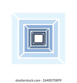 Logo template square color radial blue for business and company