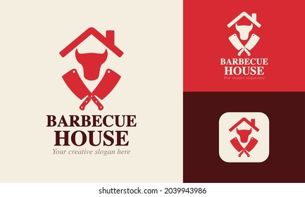 plantilla de logotipo para un restaurante steak house 