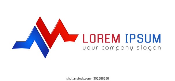 Logo template, stylized medical heartbeat sign, medicine, medical, vector