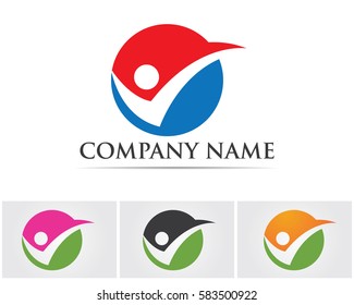 Logo template - successful people