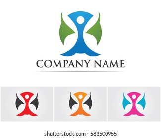 Logo template - successful people