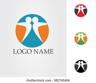 Logo template - successful people team work
