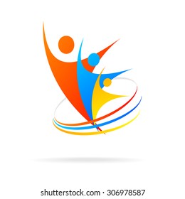 Plantilla de logotipo - equipo exitoso. La señal para los líderes exitosos de la compañía.
